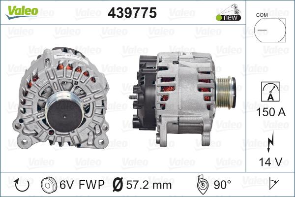 Valeo 439775 - Генератор parts5.com