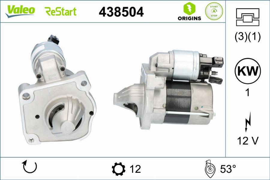 Valeo 438504 - Стартер parts5.com