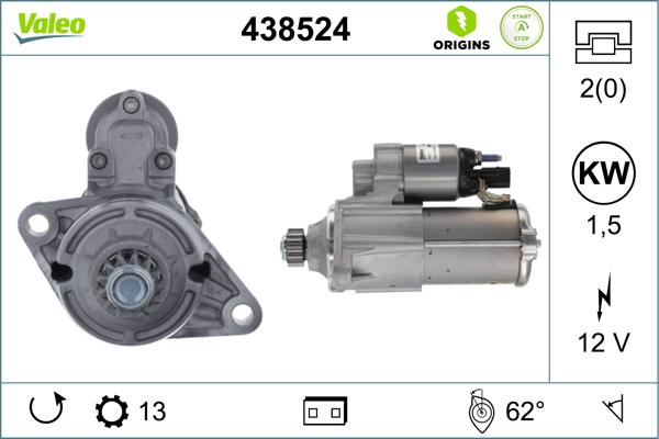 Valeo 438524 - Стартер parts5.com