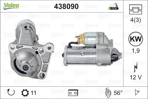 Valeo 438090 - Motor de arranque parts5.com