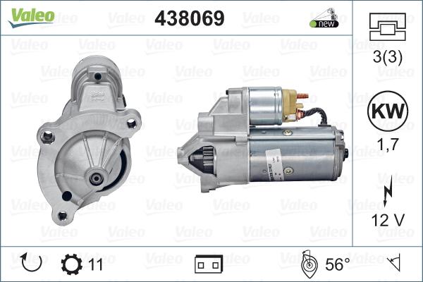 Valeo 438069 - Motor de arranque parts5.com