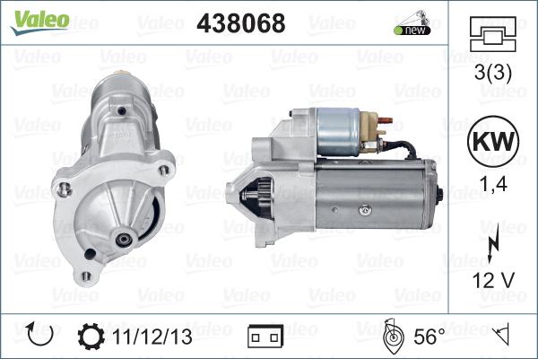 Valeo 438068 - Стартер parts5.com