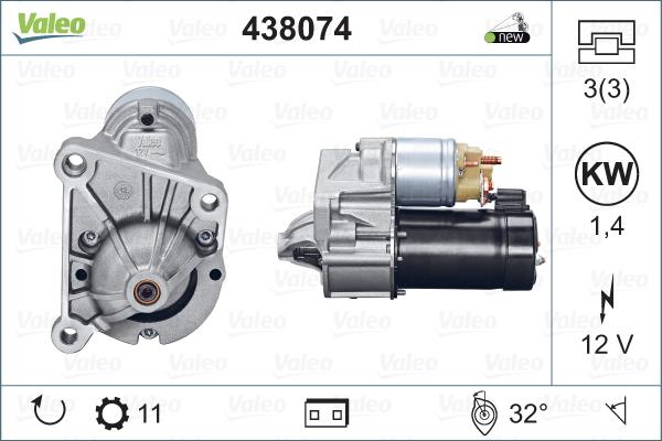 Valeo 438074 - Стартер parts5.com