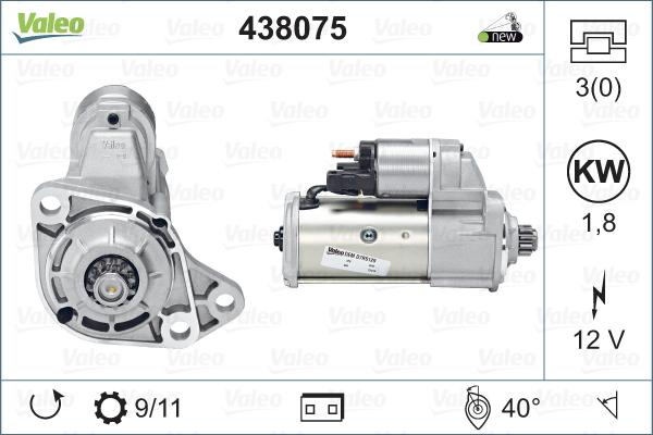 Valeo 438075 - Стартер parts5.com