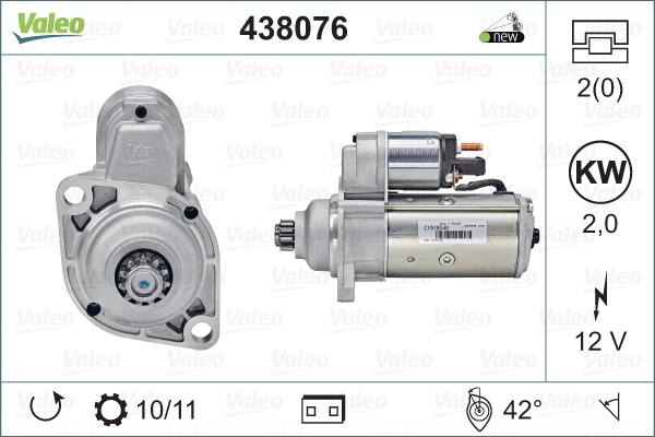 Valeo 438076 - Стартер parts5.com