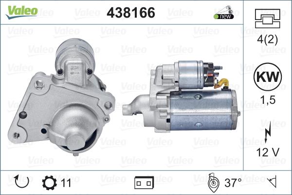 Valeo 438166 - Стартер parts5.com