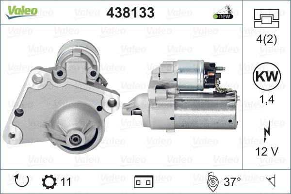 Valeo 438133 - Стартер parts5.com