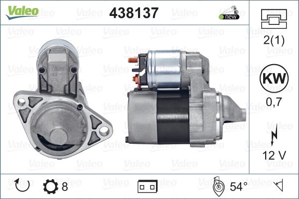 Valeo 438137 - Motor de arranque parts5.com