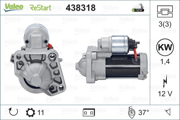 Valeo 438318 - Стартер parts5.com