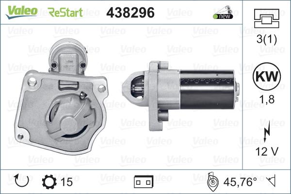 Valeo 438296 - Стартер parts5.com