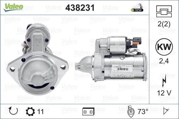 Valeo 438 231 - Стартер parts5.com