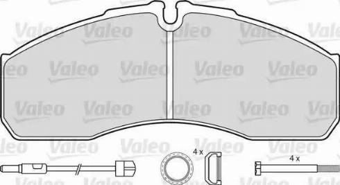 Valeo 541663 - Тормозные колодки, дисковые, комплект parts5.com