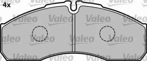 Valeo 541663 - Тормозные колодки, дисковые, комплект parts5.com