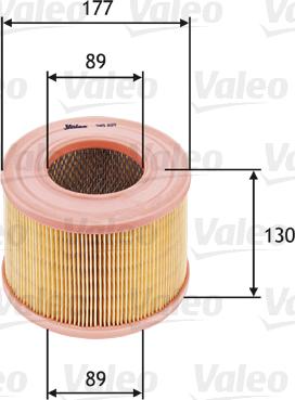 Valeo 585605 - Воздушный фильтр parts5.com