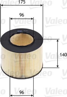 Valeo 585683 - Воздушный фильтр parts5.com