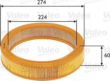 Valeo 585620 - Воздушный фильтр parts5.com