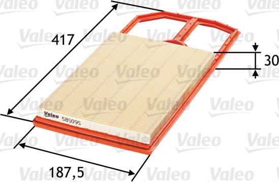 Valeo 585095 - Воздушный фильтр parts5.com