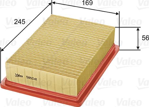 Valeo 585041 - Воздушный фильтр parts5.com