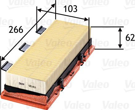 Valeo 585053 - Воздушный фильтр parts5.com