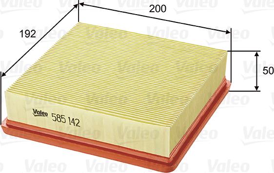 Valeo 585142 - Воздушный фильтр parts5.com