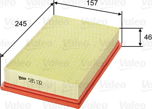 Valeo 585132 - Воздушный фильтр parts5.com