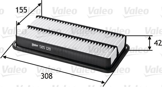 Valeo 585128 - Воздушный фильтр parts5.com