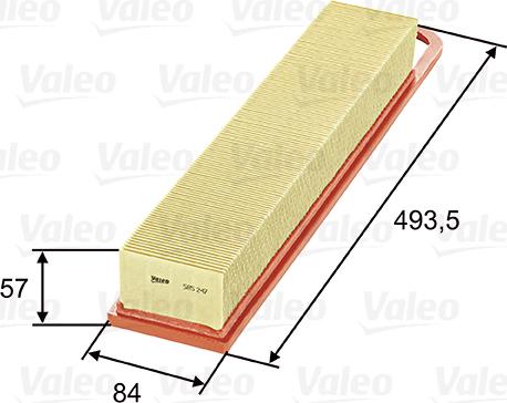 Valeo 585247 - Воздушный фильтр parts5.com