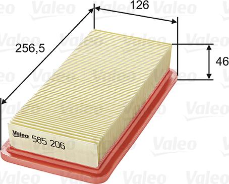 Valeo 585206 - Воздушный фильтр parts5.com