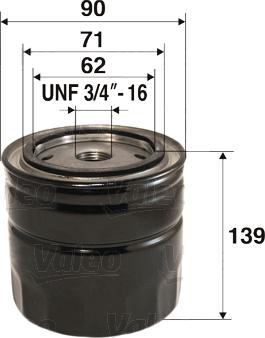 Valeo 586043 - Oil Filter parts5.com