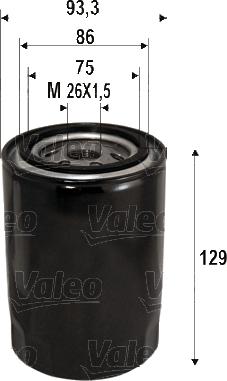 Valeo 586076 - Filtro de aceite parts5.com