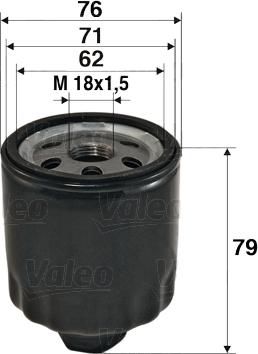 Valeo 586072 - Масляный фильтр parts5.com