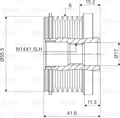 Valeo 588047 - Шкив генератора, муфта parts5.com