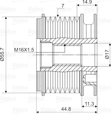 Valeo 588060 - Шкив генератора, муфта parts5.com