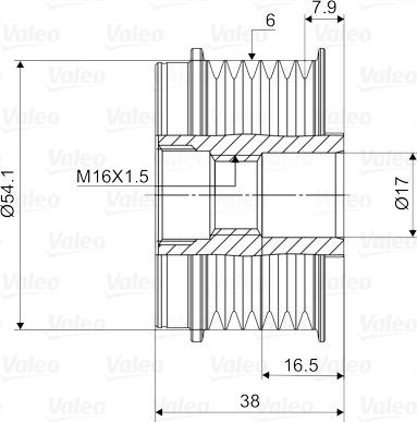 Valeo 588006 - Шкив генератора, муфта parts5.com