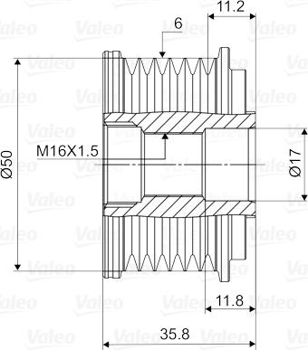 Valeo 588019 - Polea, alternador parts5.com