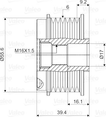 Valeo 588013 - Шкив генератора, муфта parts5.com