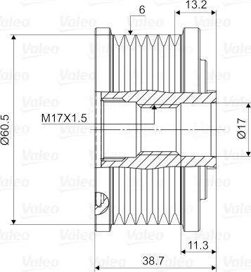 Valeo 588089 - Шкив генератора, муфта parts5.com