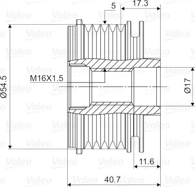 Valeo 588026 - Polea, alternador parts5.com