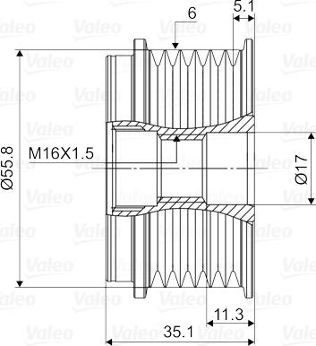 Valeo 588128 - Polea, alternador parts5.com