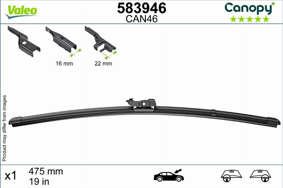 Valeo 583946 - Щетка стеклоочистителя parts5.com