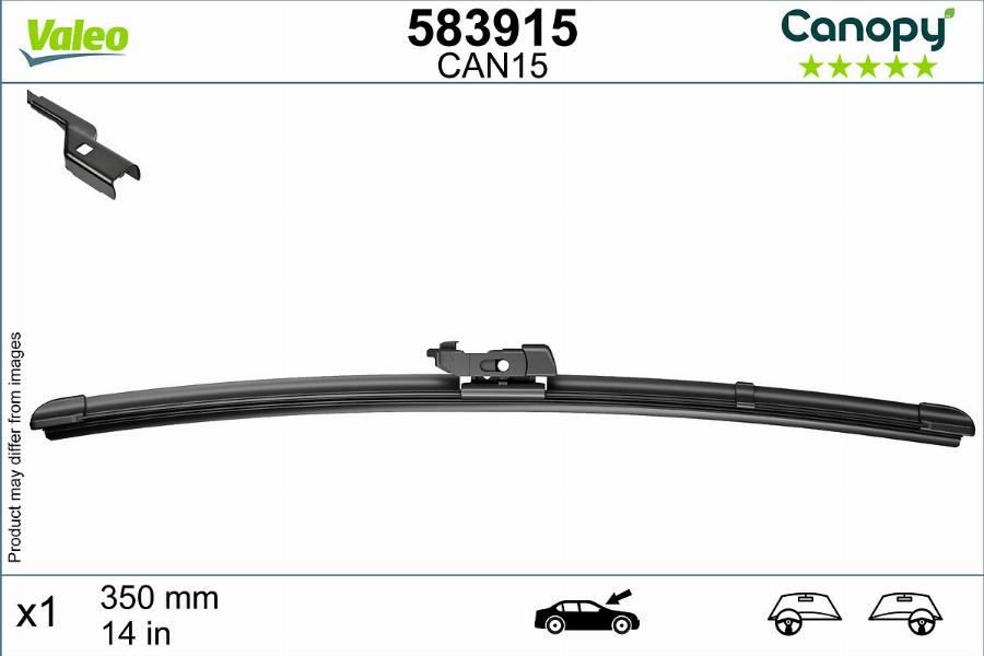 Valeo 583915 - Щетка стеклоочистителя parts5.com