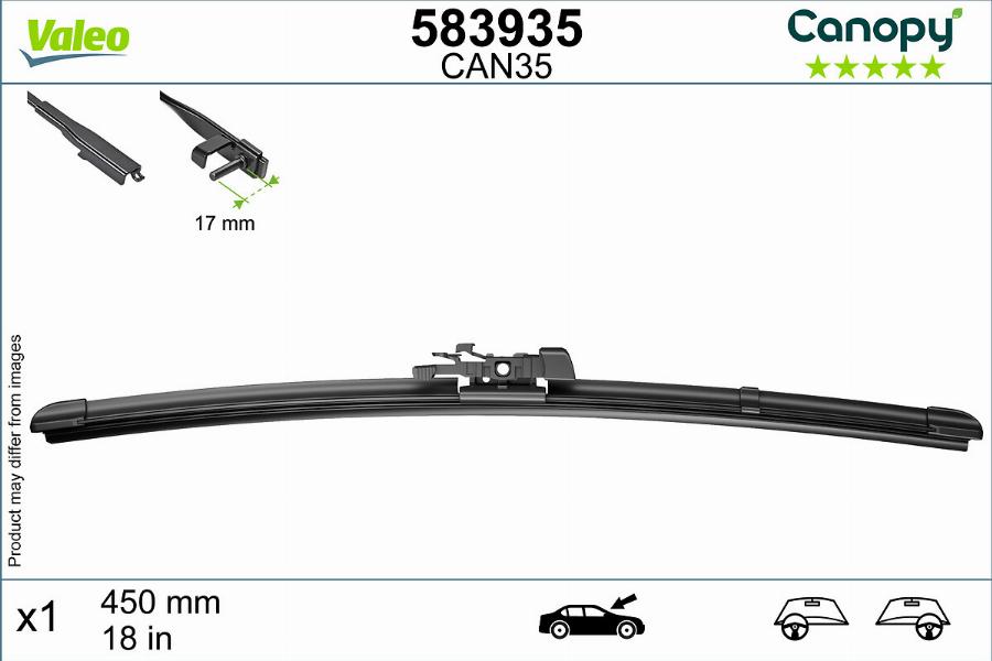 Valeo 583935 - Щетка стеклоочистителя parts5.com