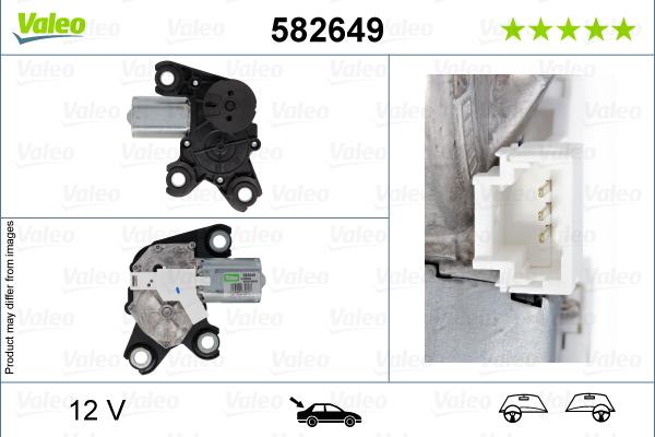 Valeo 582649 - Двигатель стеклоочистителя parts5.com