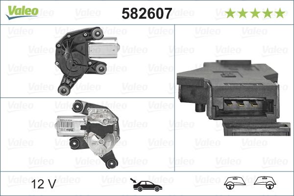 Valeo 582607 - Двигатель стеклоочистителя parts5.com