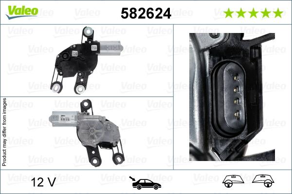 Valeo 582624 - Двигатель стеклоочистителя parts5.com