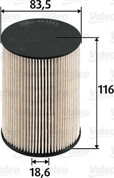 Valeo 587919 - Топливный фильтр parts5.com