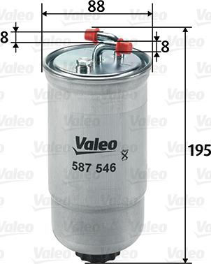 Valeo 587546 - Топливный фильтр parts5.com