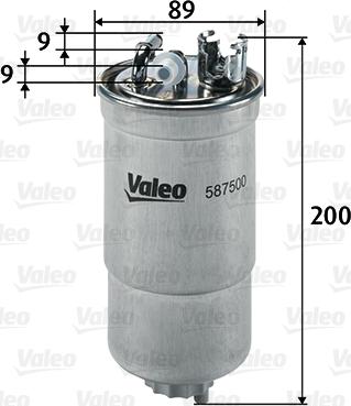 Valeo 587500 - Топливный фильтр parts5.com