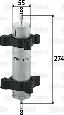 Valeo 587514 - Топливный фильтр parts5.com