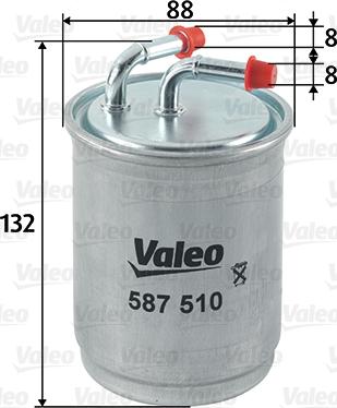 Valeo 587510 - Топливный фильтр parts5.com